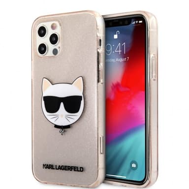 Karl Lagerfeld iPhone 12/iPhone 12 Pro Kuori Choupette Glitter Kulta