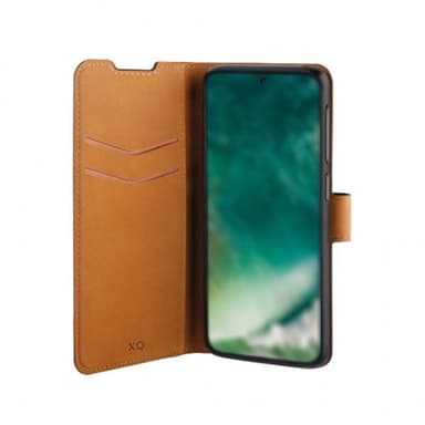 XQISIT Samsung Galaxy A72 Kotelo Slim Wallet Selection Musta
