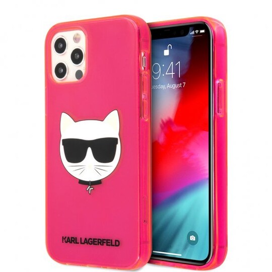 iPhone 12 Pro Max Kuori Choupette Fluo Vaaleanpunainen