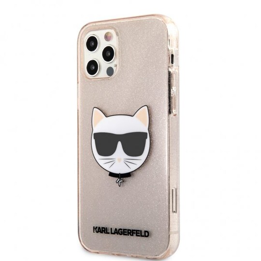 Karl Lagerfeld iPhone 12/iPhone 12 Pro Kuori Choupette Glitter Kulta