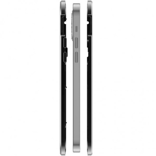 iPhone 12 Mini Kuori 360° Real Glass Case Musta Läpinäkyvä