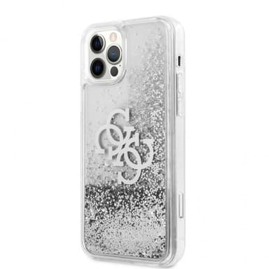Guess iPhone 12 Pro Max Kuori Liquid Glitter Hopea Kirkas