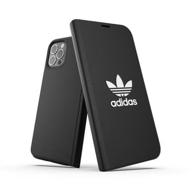 Adidas iPhone 12/iPhone 12 Pro Kotelo Booklet Case Basic Musta