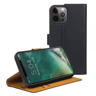 XQISIT iPhone 13 Kotelo Slim Wallet Selection Musta