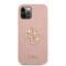 iPhone 12/iPhone 12 Pro Kuori 4G Logo Saffiano Vaaleanpunainen