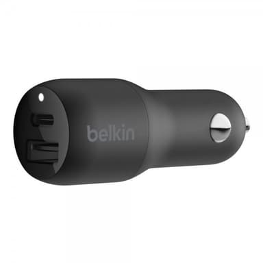 Belkin Autolaturi BOOST↑CHARGE™ 30W USB-C PD + USB-A Musta