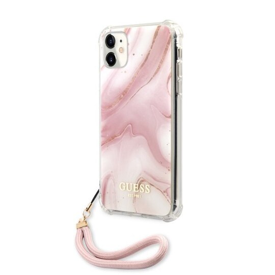 iPhone 11 Kuori Marble Vaaleanpunainen