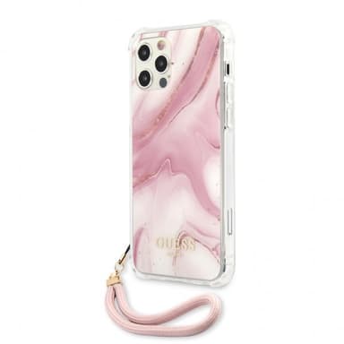 Guess iPhone 12/iPhone 12 Pro Kuori Marble Vaaleanpunainen
