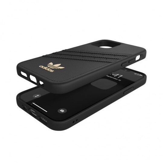 iPhone 12/iPhone 12 Pro Kuori Moulded Case PU Premium Musta