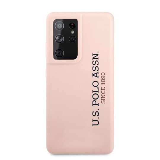U.S. Polo Samsung Galaxy S21 Ultra Kuori Logolla Vaaleanpunainen