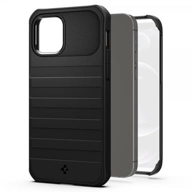 Spigen iPhone 12/iPhone 12 Pro Kuori Geo Armor 360 Musta
