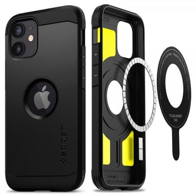 Spigen iPhone 12 Mini Kuori Tough Armor Mag Musta