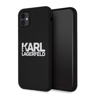 Karl Lagerfeld iPhone 11 Kuori Stack Logo Valkoinen Musta