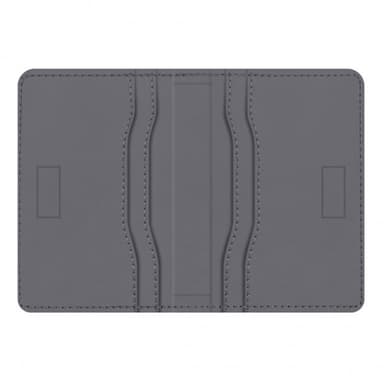 Korttipidike Card Wallet Snap Leather Harmaa