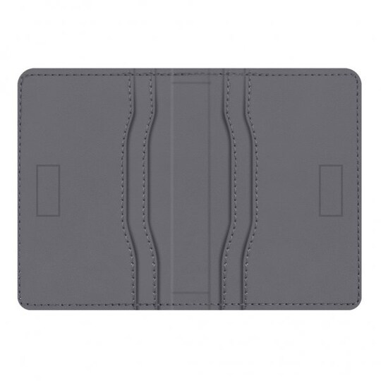 Valenta Korttipidike Card Wallet Snap Leather Harmaa