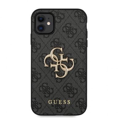 Guess iPhone 11 Kuori Metal Logo Harmaa