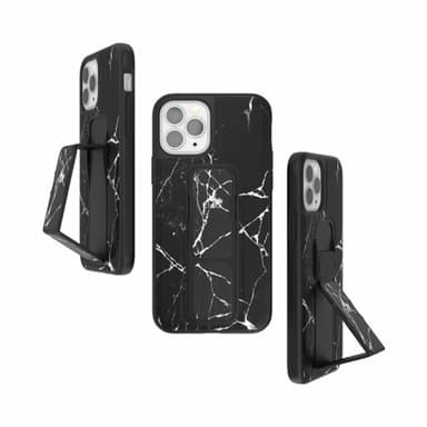 iPhone 12/iPhone 12 Pro Kuori GripCase Marble Musta