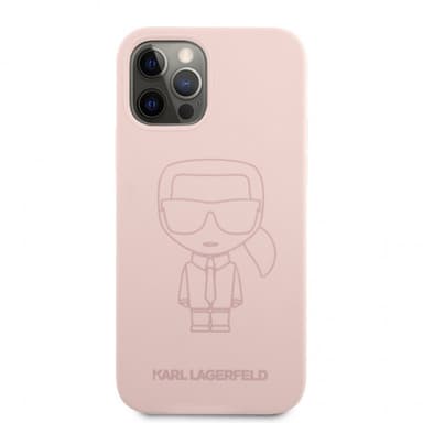 Karl Lagerfeld iPhone 12 Pro Max Kuori Iconic Outline Vaaleanpunainen
