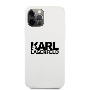 Karl Lagerfeld iPhone 12 Pro Max Kuori Stack Logo Musta Valkoinen