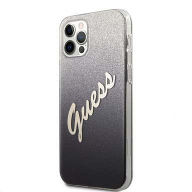 Guess iPhone 12 Pro Max Kuori Vintage Gradient Musta