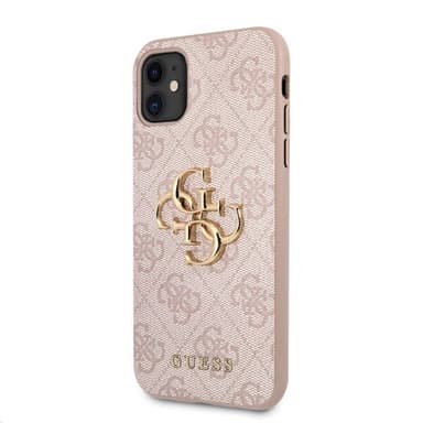Guess iPhone 11 Kuori Metal Logo Vaaleanpunainen