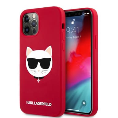 Karl Lagerfeld iPhone 12 Pro Max Kuori Choupette Punainen