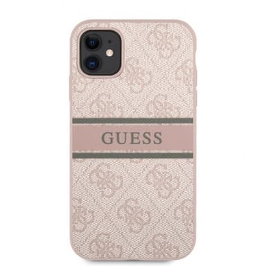 Guess iPhone 11 Kuori Printed Stripe Vaaleanpunainen