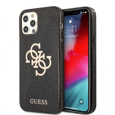 Guess iPhone 12 Pro Max Kuori Full Glitter Musta