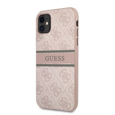 Guess iPhone 11 Kuori Printed Stripe Vaaleanpunainen