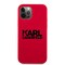 Karl Lagerfeld iPhone 12/iPhone 12 Pro Kuori Stack Logo Musta Punainen