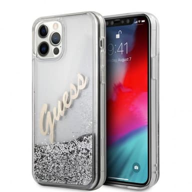 Guess iPhone 12/iPhone 12 Pro Kuori Liquid Glitter Vintage Hopea