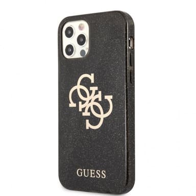 Guess iPhone 12 Pro Max Kuori Full Glitter Musta