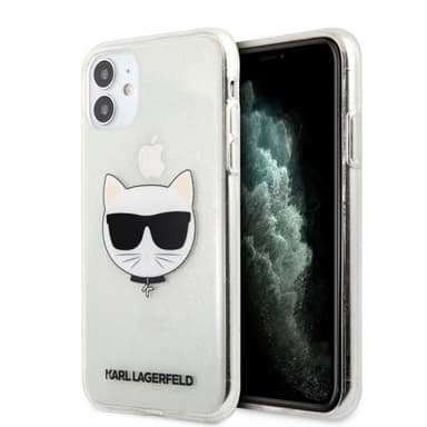 Karl Lagerfeld iPhone 11 Kuori Choupette Glitter Hopea