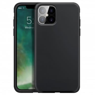XQISIT iPhone 13 Pro Max Kuori Silicone Case Musta