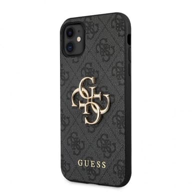 Guess iPhone 11 Kuori Metal Logo Harmaa