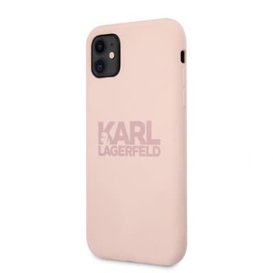 Karl Lagerfeld iPhone 11 Kuori Stack Logo Vaaleanpunainen