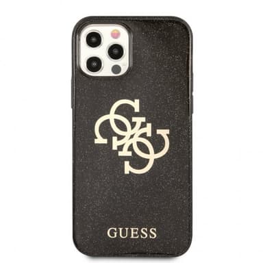 Guess iPhone 12 Pro Max Kuori Full Glitter Musta
