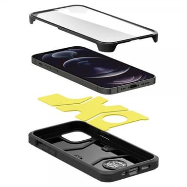 Spigen iPhone 12/iPhone 12 Pro Kuori Geo Armor 360 Musta
