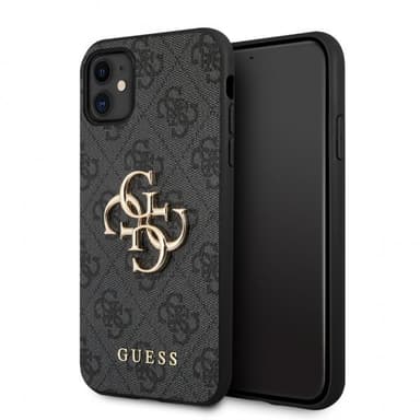Guess iPhone 11 Kuori Metal Logo Harmaa