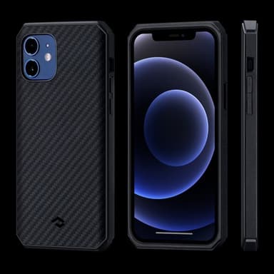 Pitaka iPhone 12 Kuori MagEZ Case Pro Musta/Harmaa Twill