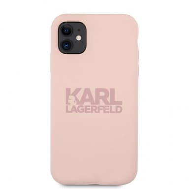 Karl Lagerfeld iPhone 11 Kuori Stack Logo Vaaleanpunainen