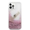 Guess iPhone 12/iPhone 12 Pro Kuori Liquid Glitter Vintage Vaaleanpunainen
