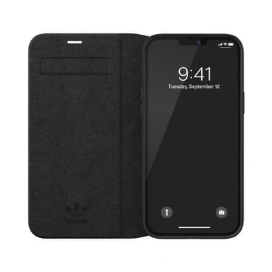 Adidas iPhone 12 Pro Max Kotelo Booklet Case Basic Musta