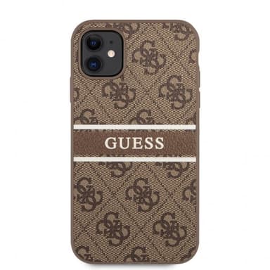 Guess iPhone 11 Kuori Printed Stripe Ruskea