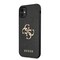 Guess iPhone 11 Kuori 4G Logo Saffiano Musta