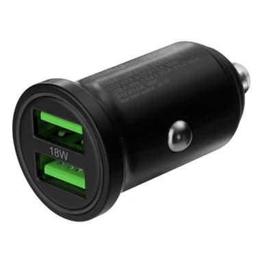 Deltaco Autolaturi 36W 2xUSB-A Musta