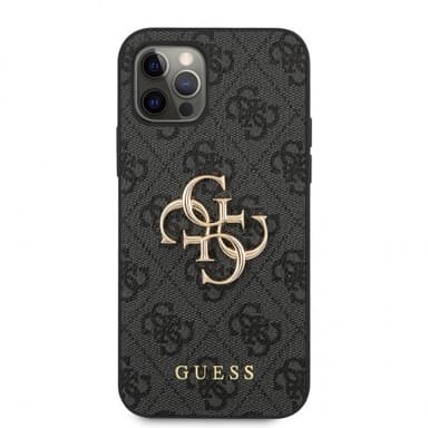 Guess iPhone 12/iPhone 12 Pro Kuori Metal Logo Harmaa