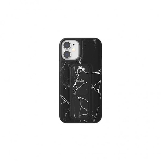 Clckr iPhone 12 Mini Kuori GripCase Marble Musta