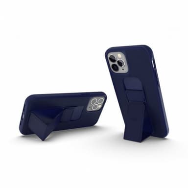 Clckr iPhone 12/iPhone 12 Pro Kuori GripCase Saffiano Sininen