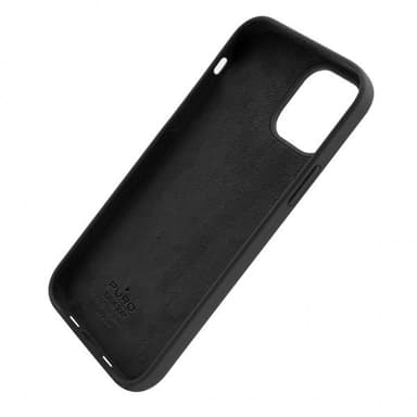 Puro iPhone 12 Pro Max Kuori SKY Leather Look Musta